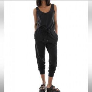 UGG Black Sleeveless Jumpsuit with Relaxed Fit